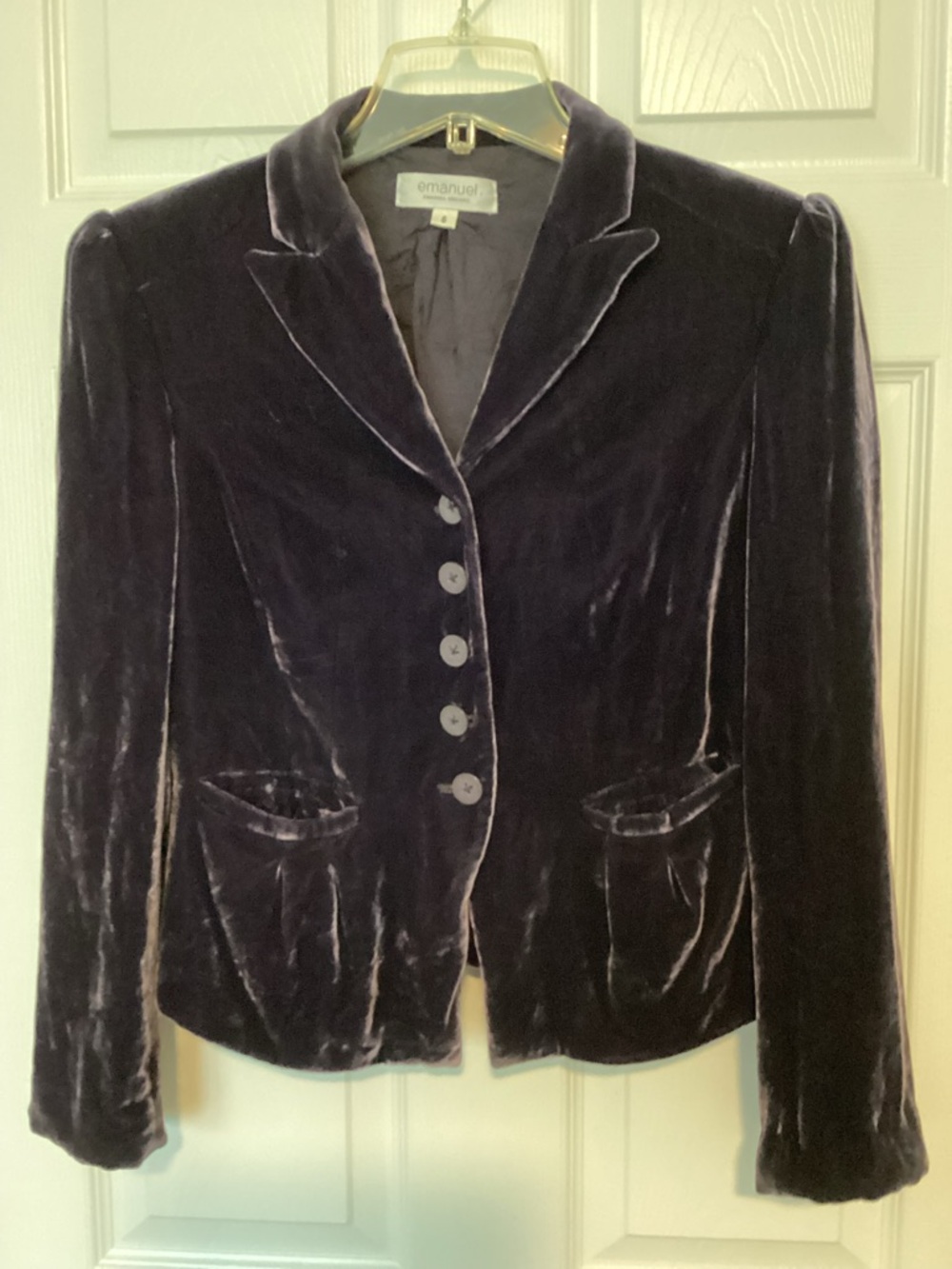 Emanuel Ungaro Velvet Tailored Blazer - Dark Purple